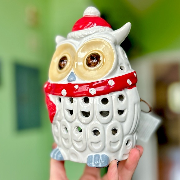 Christmas Festive Owl Nature Scented Cinnamon Caramel Latte Ceramic Accent - Picture 6 of 9